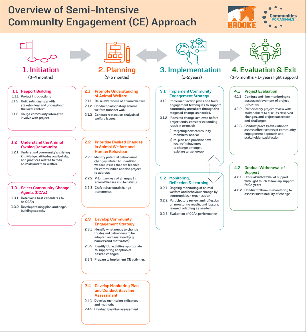 Figure 45: Overview of Semi-Intensive Community Engagement (CE) Approach